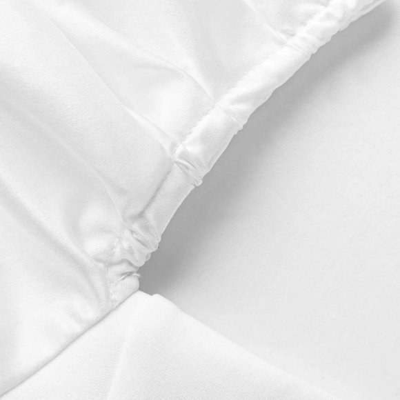 Puffed sleeved square neckline blouse top white - Picture 6 of 7